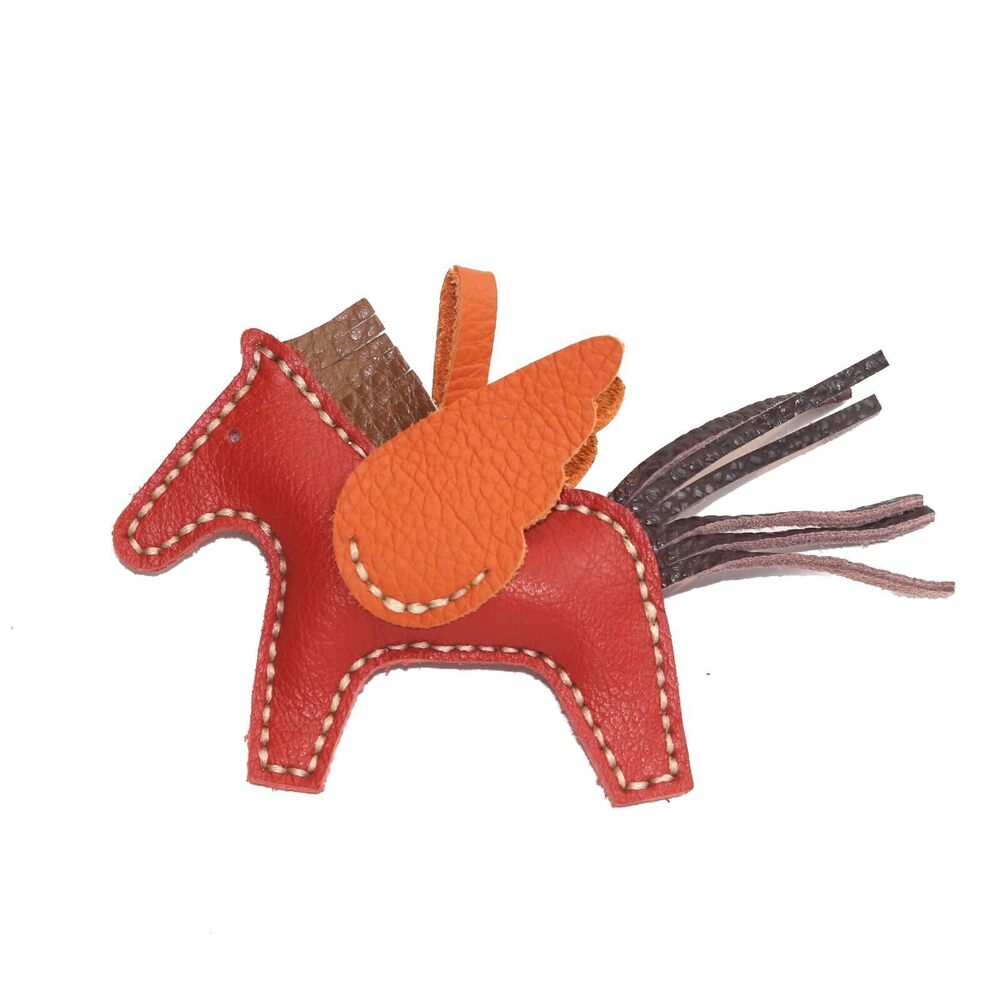 9516 Flying Horse Keychain, Tasse Cute Pony Personalized Handmade Cowhide